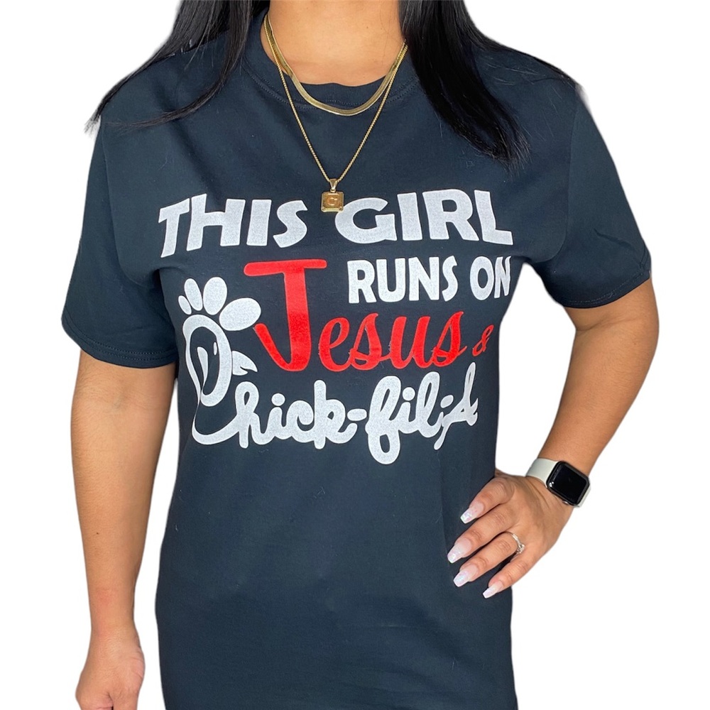 This girl runs on Jesus and …….. T-shirt